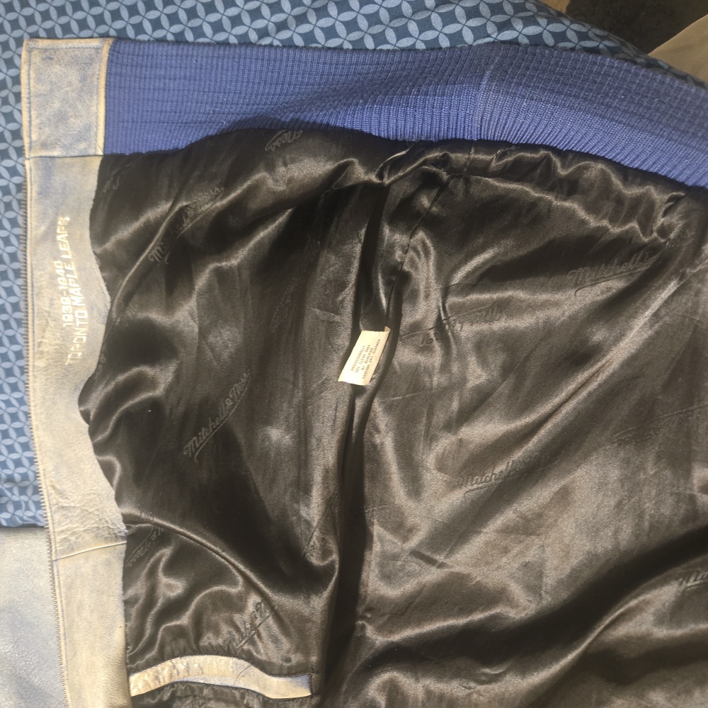 Mitchell & Ness Blue Varsity Jacket - Picture 3 of 4